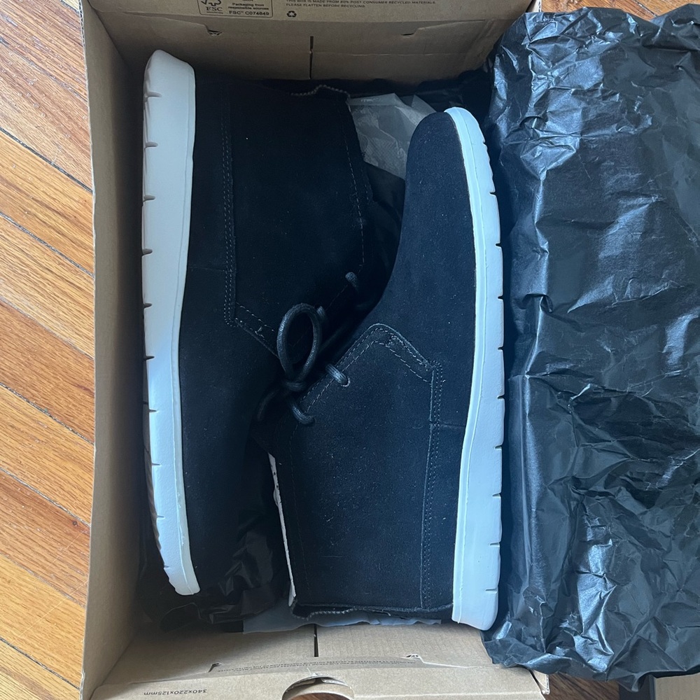 UGG Black Freamon Chukka Boots with White Soles